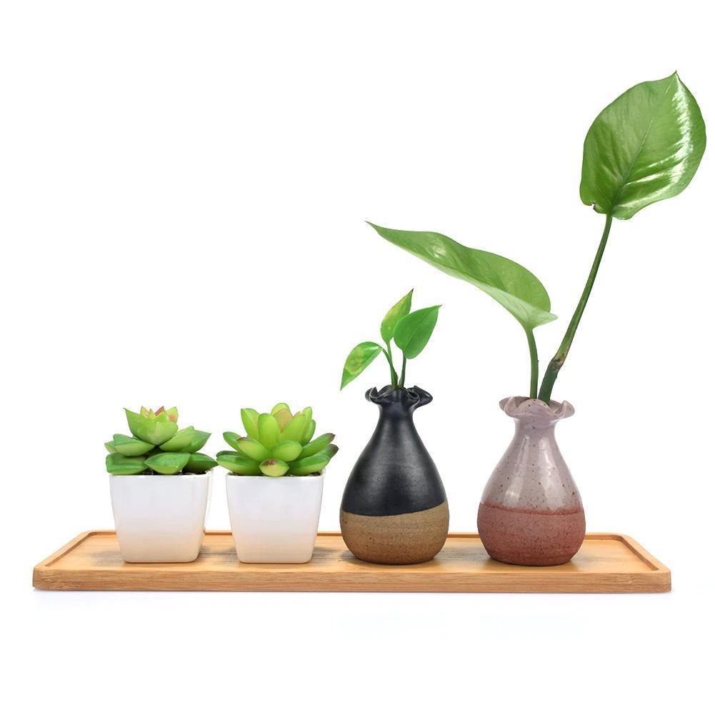 Natural Bamboo Planter Saucer Trays