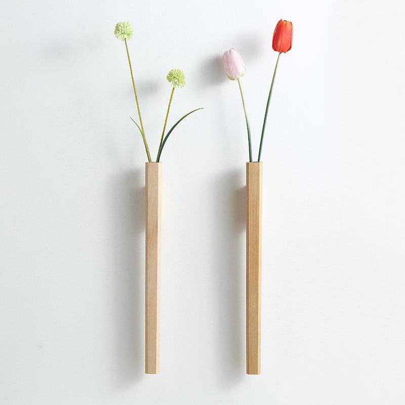 Wooden Wall Spear Vase