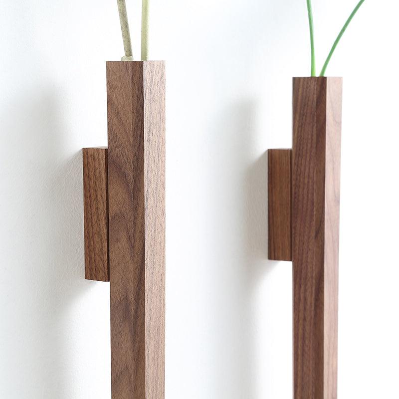 Wooden Wall Spear Vase