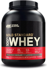 Optimum Nutrition (On) Gold Standard 100% Whey Protein Powder 5 Lbs (Double Rich Chocolate) - Primary Source Whey Isolate