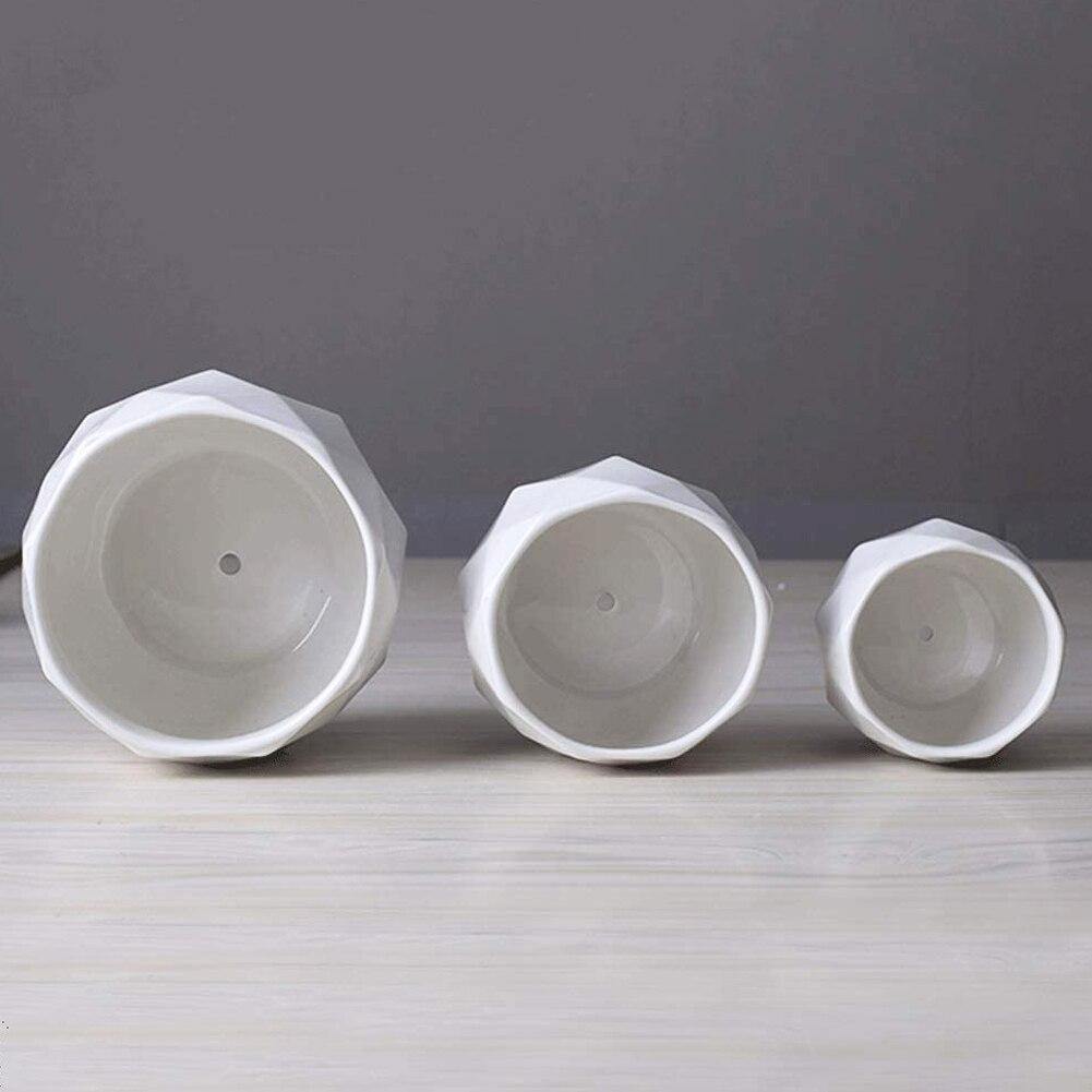 Rounded Diamond Ceramic Succulent Planters