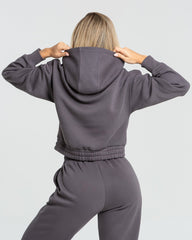 Comfort Cropped Hoodie | Charcoal