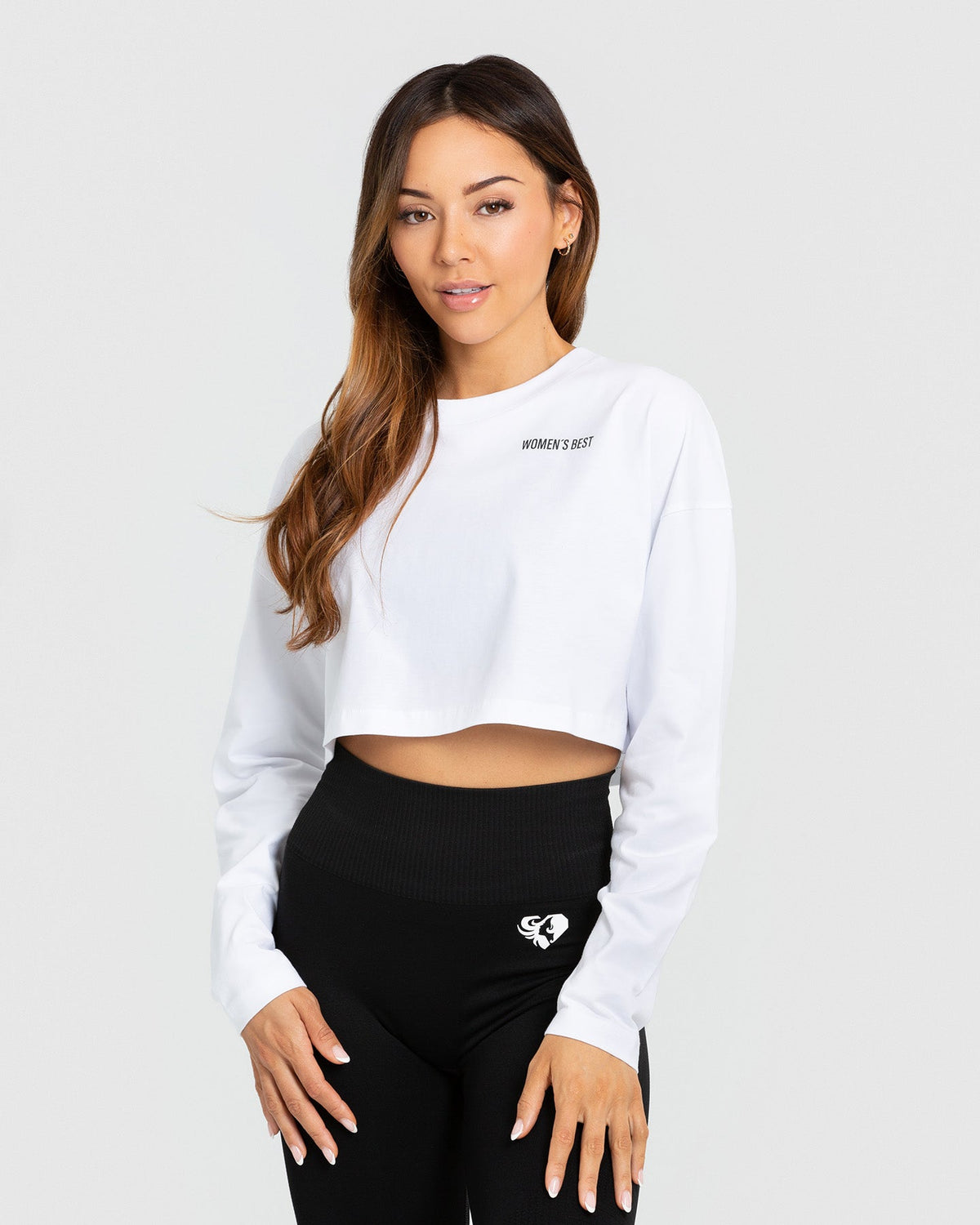 Comfort Oversized Cropped Long Sleeve T-Shirt | White