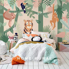 Jungle Animal Friends Wallpaper Mural