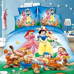 Disney Rapunzel Cinderella Princess Kids Girls Bedding Set Duvet Cover