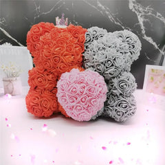 Teddy Bear Rose Flower Artificial Decoration