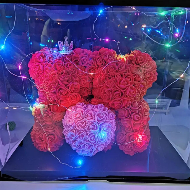 Teddy Bear Rose Flower Artificial Decoration