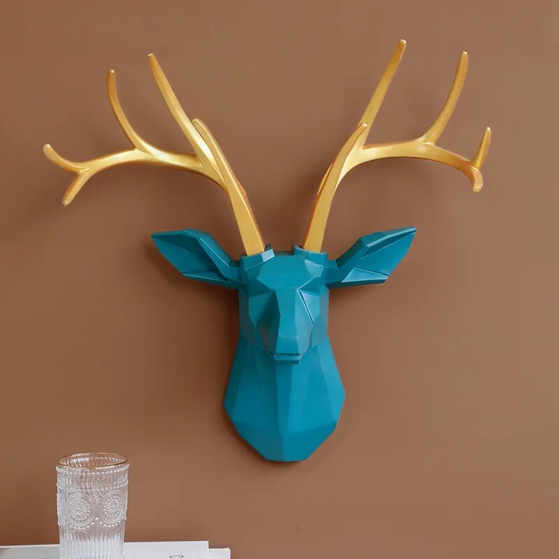 3D Deer Head Sculpture