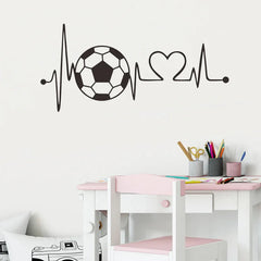 Football Heartbeat Wall Sticker