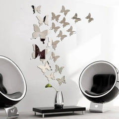 Mirror Wall Sticker Decal Butterflies