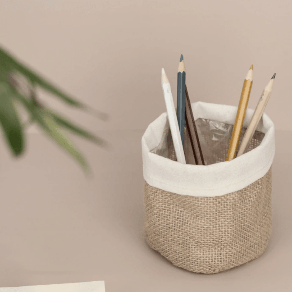 Rustic Cloth Planter Basket