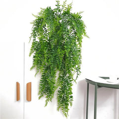 Artificial Plant Persian Fern Leaves Vines Room Home Garden Decoration Accessories Wedding Party Wall Hanging Balcony Decoration