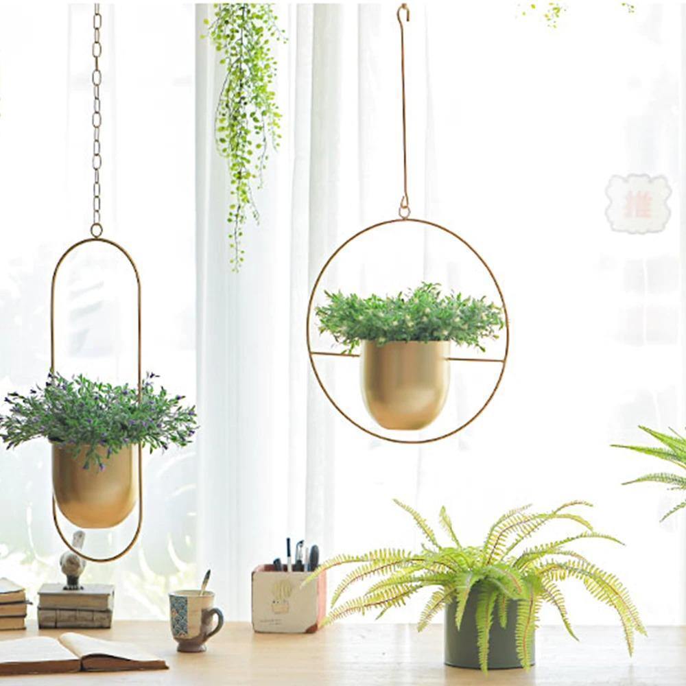 Halo Metal Hanging Planter