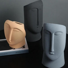 Landon Abstract Face Vases