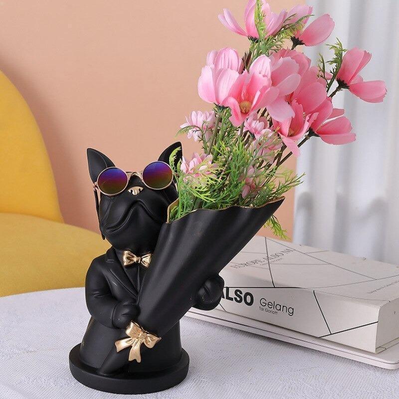 French Bulldog Flower Vase