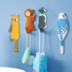 Flexible Adhesive Animal Fridge and Wall Hooks