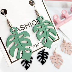 Monstera Leaf Drop Earrings