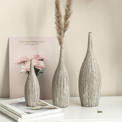 Natural Etch Ceramic Vases