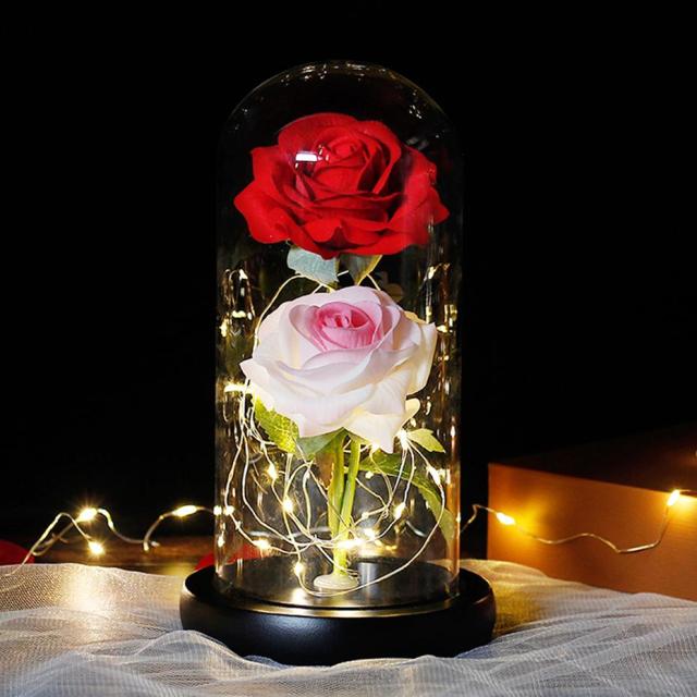 LED Eternal Flower Double Rose