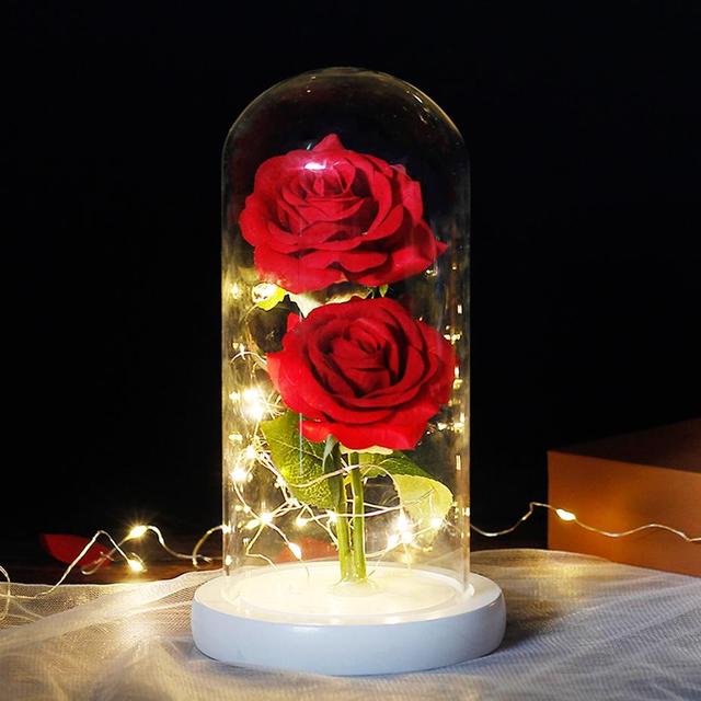 LED Eternal Flower Double Rose