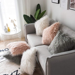 Soft Fur Plush Cushion Cover