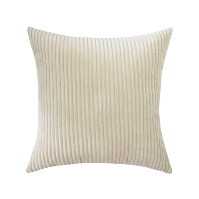 Supersoft Corduroy Cushion Cover Plain Striped