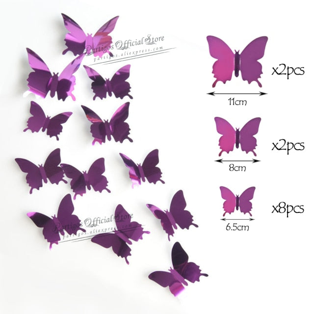 Hollow Butterfly Wall Sticker DIY Home Decoration