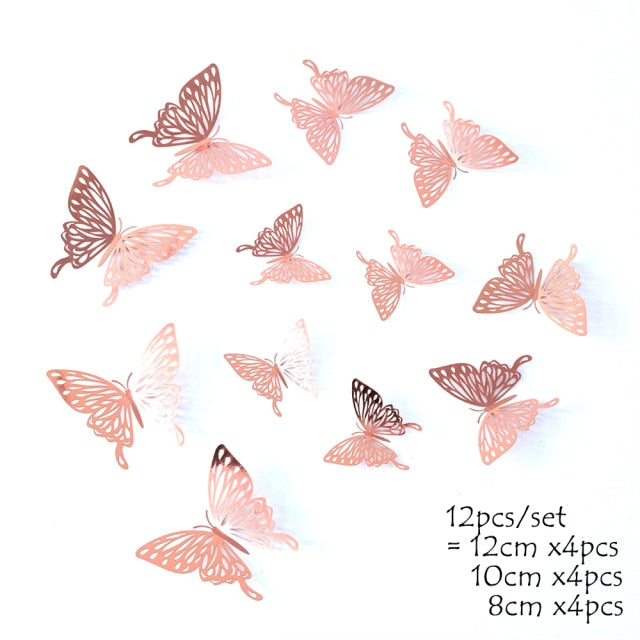 Hollow Butterfly Wall Sticker DIY Home Decoration