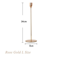 Gold Romantic Nordic Metal Candle Holders