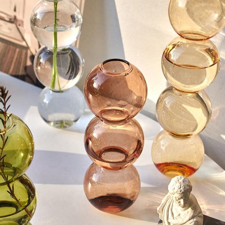 Crystal Glass Bubble Vase