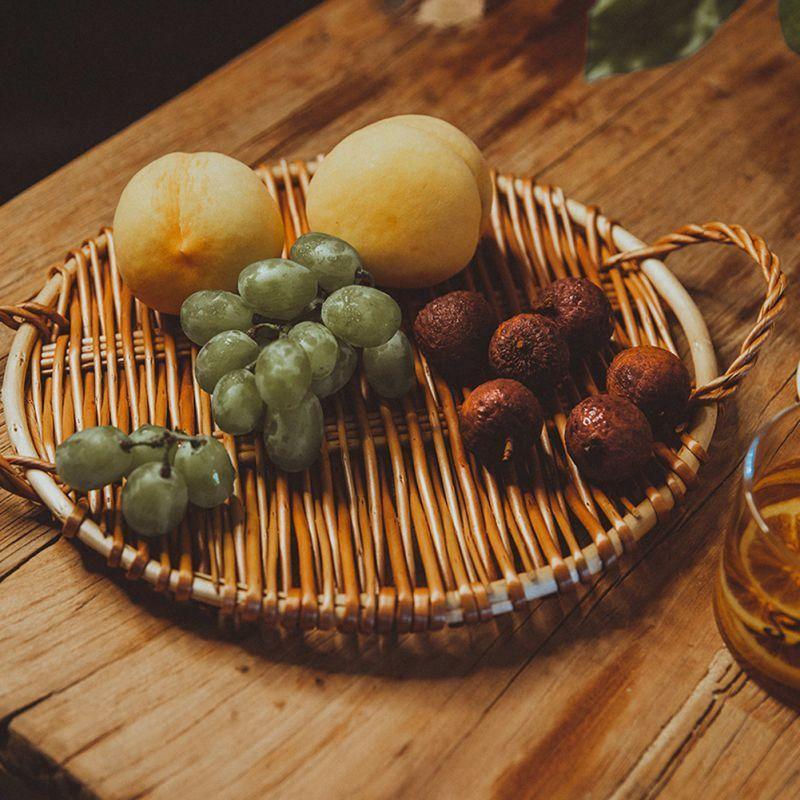 Woven Rattan Serving Tray