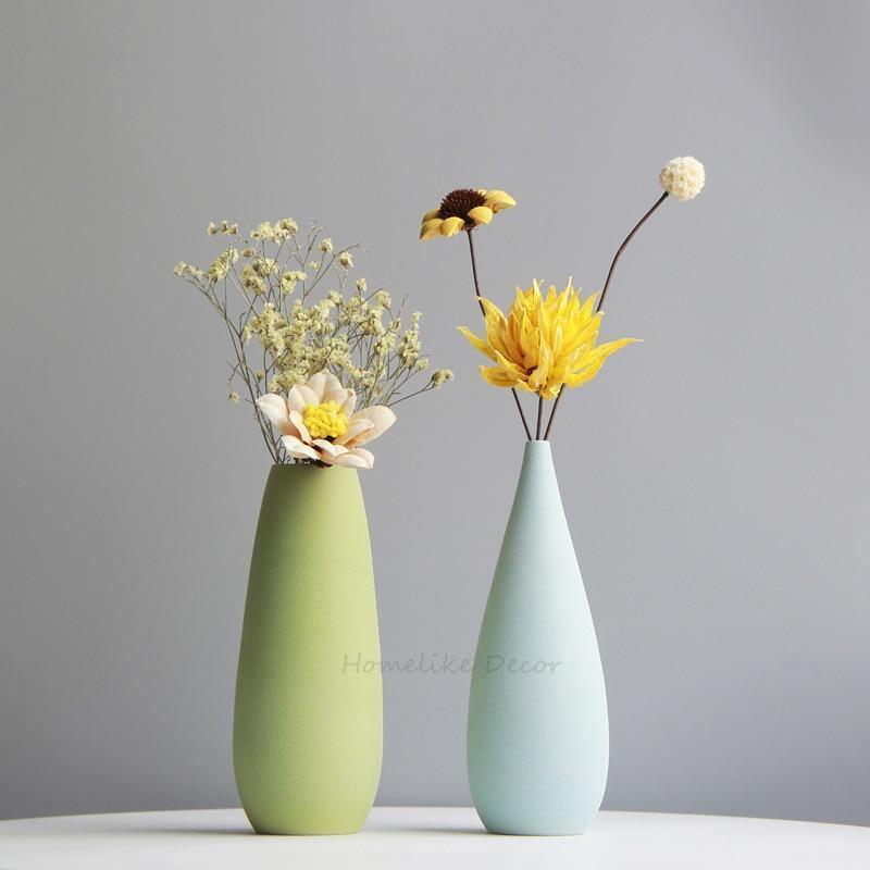 Soft Colored Ceramic Flower Vases